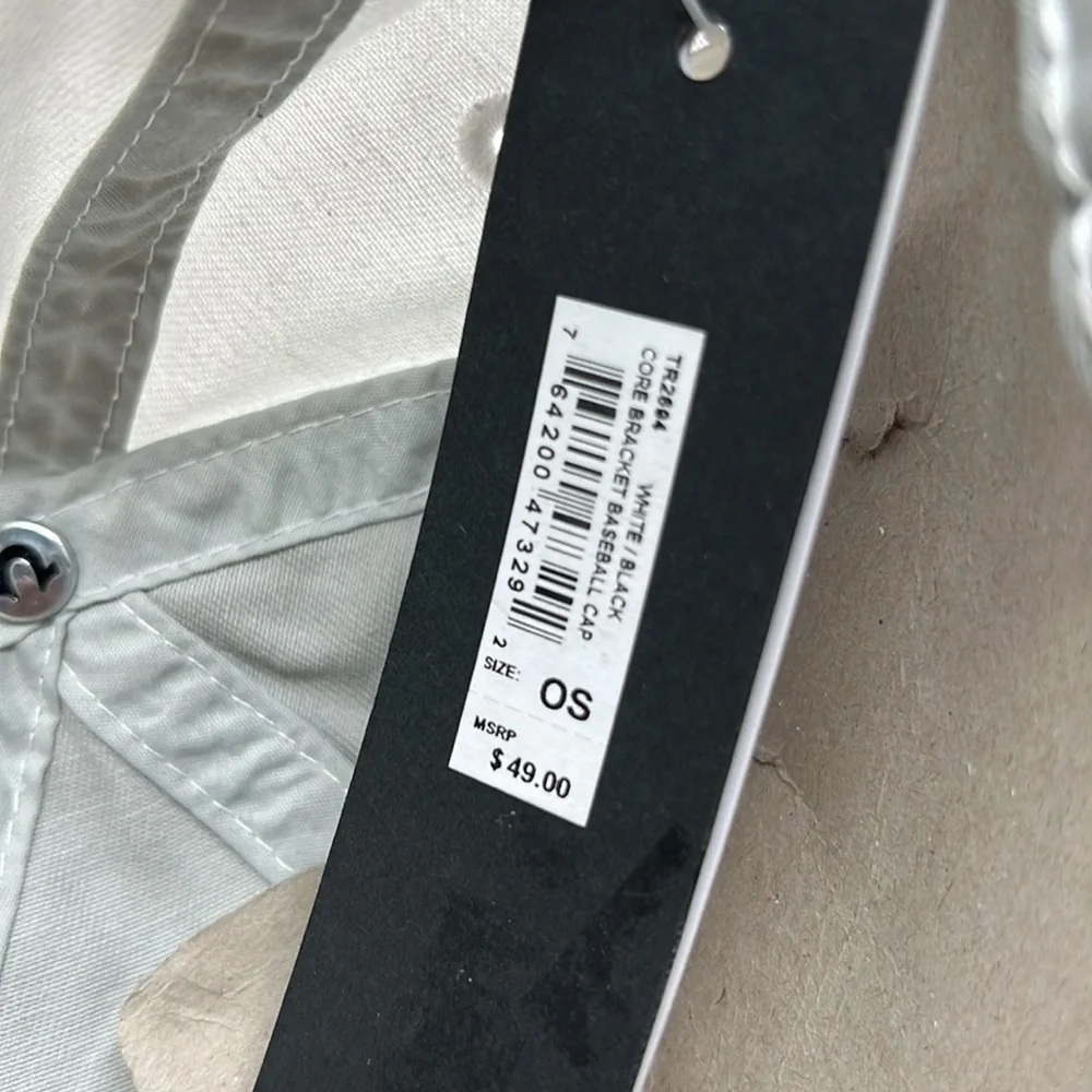 True Religion White Cap with Black Logo